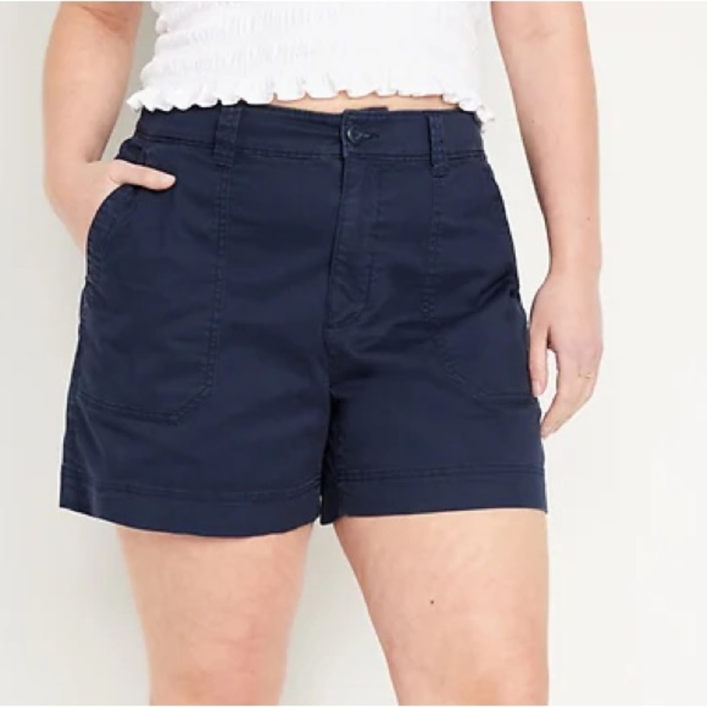 Old Navy Women’s Classic Chino Shorts Size 0 – Navy Blue - Picture 1 of 6